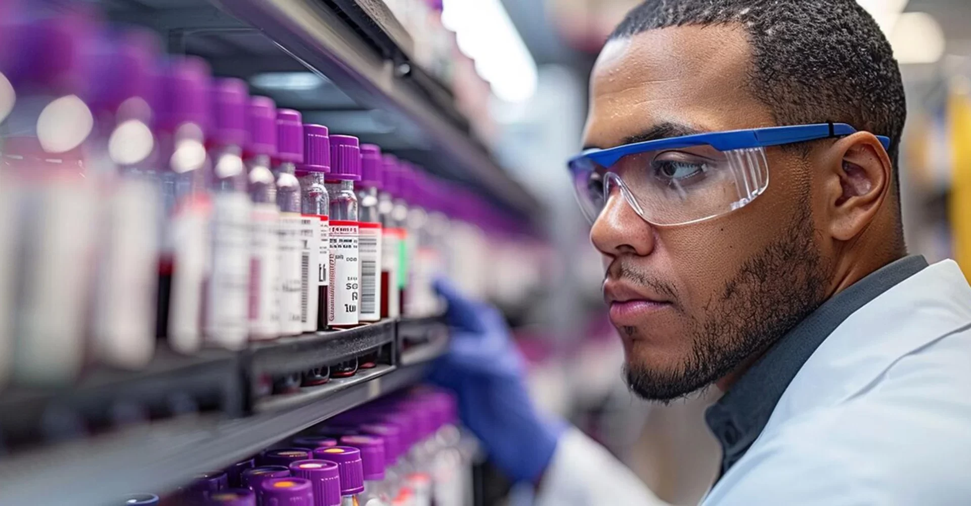 Bethel Trading Solutions scientist examining samples laboratory